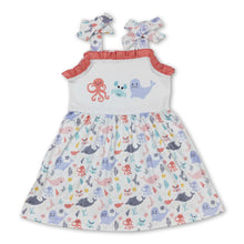 Load image into Gallery viewer, Straps Octopus crab summer baby girls dresses