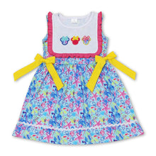 Load image into Gallery viewer, Tie dye starfish mouse bow girls summer dresses
