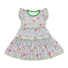 Load image into Gallery viewer, Flutter sleeves floral baby girls summer dresses