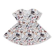 Load image into Gallery viewer, Short sleeves butterfly guitar singer kids girls dresses