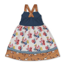 Load image into Gallery viewer, Straps horse floral baby girls summer dresses