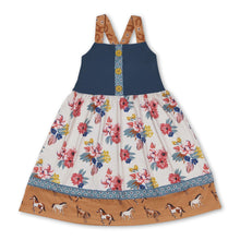 Load image into Gallery viewer, Straps horse floral baby girls summer dresses