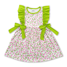 Load image into Gallery viewer, Flutter sleeves pink floral baby girls spring dresses