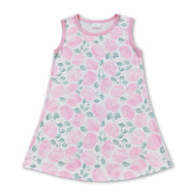 Load image into Gallery viewer, Pink sleeveless floral baby girls summer dress