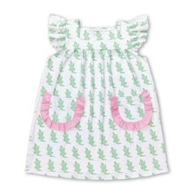 Load image into Gallery viewer, Flutter sleeves crocodile pockets girls summer dress