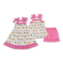 Load image into Gallery viewer, Pink straps princess kids girls summer dresses