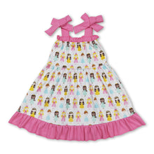 Load image into Gallery viewer, Pink straps princess kids girls summer dresses