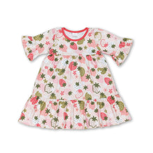 Load image into Gallery viewer, Short sleeves strawberry baby girls dresses