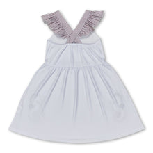 Load image into Gallery viewer, Stripe flutter sleeves seahorse baby girls summer dress