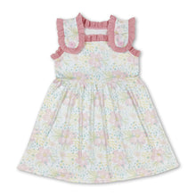 Load image into Gallery viewer, Sleeveless yellow floral kids girls spring dresses