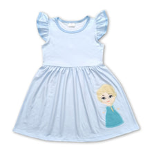 Load image into Gallery viewer, Flutter sleeves aqua princess baby girls dresses