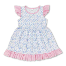 Load image into Gallery viewer, Flutter sleeves pink floral baby girls summer dress