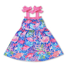 Load image into Gallery viewer, Straps watercolor fish baby girls summer dress