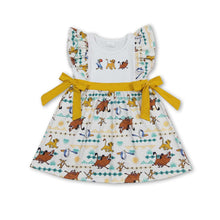 Load image into Gallery viewer, Flutter sleeves lion bow kids girls dresses