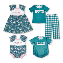 Load image into Gallery viewer, Child of God short sleeves floral baby girls dresses