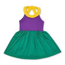 Load image into Gallery viewer, Yellow purple green girls mardi gras athletic dress