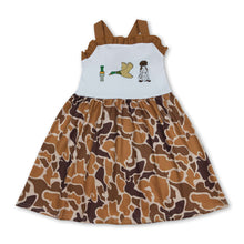 Load image into Gallery viewer, Duck call camo dog straps kids girls dresses