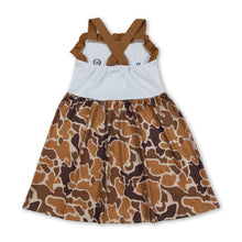 Load image into Gallery viewer, Duck call camo dog straps kids girls dresses
