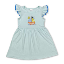 Load image into Gallery viewer, Flutter sleeves boat kids girls summer dresses