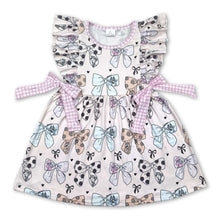 Load image into Gallery viewer, Flutter sleeves dog pattern bows baby girls dresses