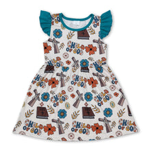 Load image into Gallery viewer, Flutter sleeves child of god cross floral baby girls dresses