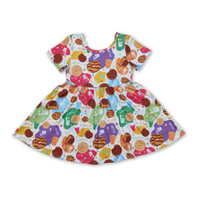 Load image into Gallery viewer, Short sleeves cookie milk baby girls dresses