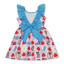 Load image into Gallery viewer, Sleeveless ruffle dog strawberry boots girls dresses