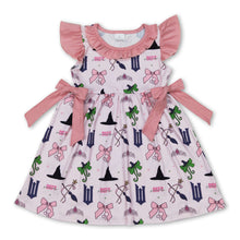 Load image into Gallery viewer, Flutter sleeves bow witches baby girls dresses