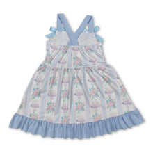 Load image into Gallery viewer, Straps cake bow floral Happy Birthday girls dresses