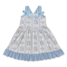 Load image into Gallery viewer, Straps cake bow floral Happy Birthday girls dresses