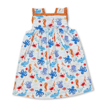 Load image into Gallery viewer, Sleeveless seahorse octopus pockets baby girls dresses