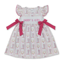 Load image into Gallery viewer, Flutter sleeves daddy's girl boots western kids dresses