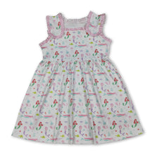 Load image into Gallery viewer, Sleeveless plaid ruffle fish princess kids girls summer dress