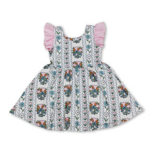Load image into Gallery viewer, Flutter sleeves tulip floral baby girls summer dresses