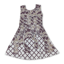 Load image into Gallery viewer, Sleeveless camo ice cream sprinkle girls athletic dresses