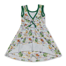 Load image into Gallery viewer, Sleeveless alligator pelican girls Mardi Gras athletic dress