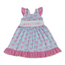 Load image into Gallery viewer, Flutter sleeves mama's girl bows kids ruffle dresses