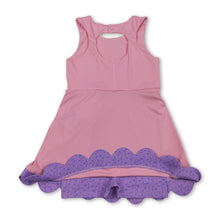 Load image into Gallery viewer, Sleeveless floral bow pink kids girls summer athletic dress