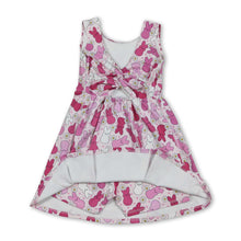 Load image into Gallery viewer, Sleeveless bunny floral baby girls Easter athletic dress