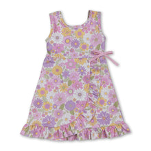 Load image into Gallery viewer, Sleeveless floral ruffle kids girls athletic dresses