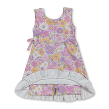 Load image into Gallery viewer, Sleeveless floral ruffle kids girls athletic dresses