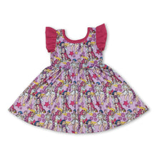 Load image into Gallery viewer, Flutter sleeves floral stars music kids girls dresses
