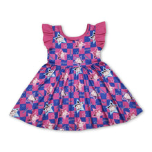 Load image into Gallery viewer, Flutter sleeves stars plaid music girls dresses
