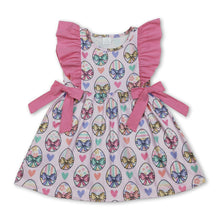 Load image into Gallery viewer, Flutter sleeves egg bow heart baby girls Easter dresses