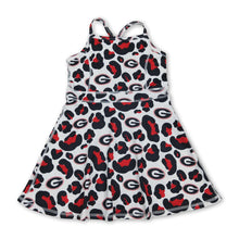 Load image into Gallery viewer, Straps red leopard G kids girls team athletic dresses