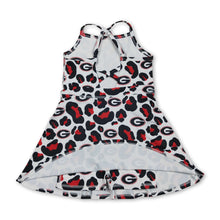 Load image into Gallery viewer, Straps red leopard G kids girls team athletic dresses