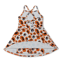 Load image into Gallery viewer, Straps leopard dog kids girls team athletic dresses