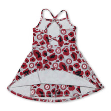 Load image into Gallery viewer, Straps red leopard A kids girls team athletic dresses