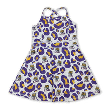 Load image into Gallery viewer, Straps leopard tiger kids girls team athletic dresses