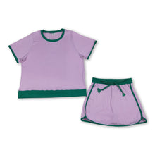 Load image into Gallery viewer, Pink green cotton top skirt adult women outfits